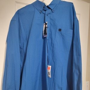 XXL Blue Cinch Long Sleeve Western Shirt